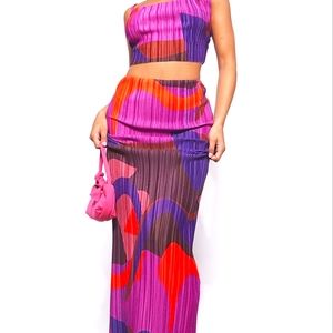 Purple Maxi Spring Skirt